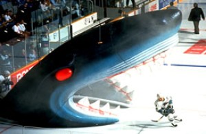 San Jose Shark Head on Ice at SAP Center at San Jose