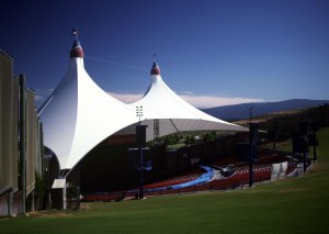 Shoreline Amphitheatre, Mountain View - view from the lawn seating.